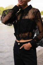 Load image into Gallery viewer, Lori Lace Cropped Blouse
