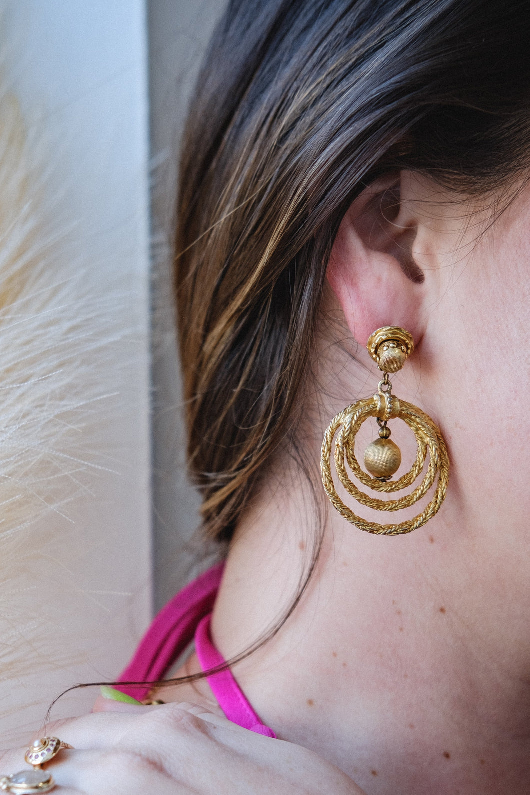 Gold Dangle Earrings Accessories Made in the deep south 