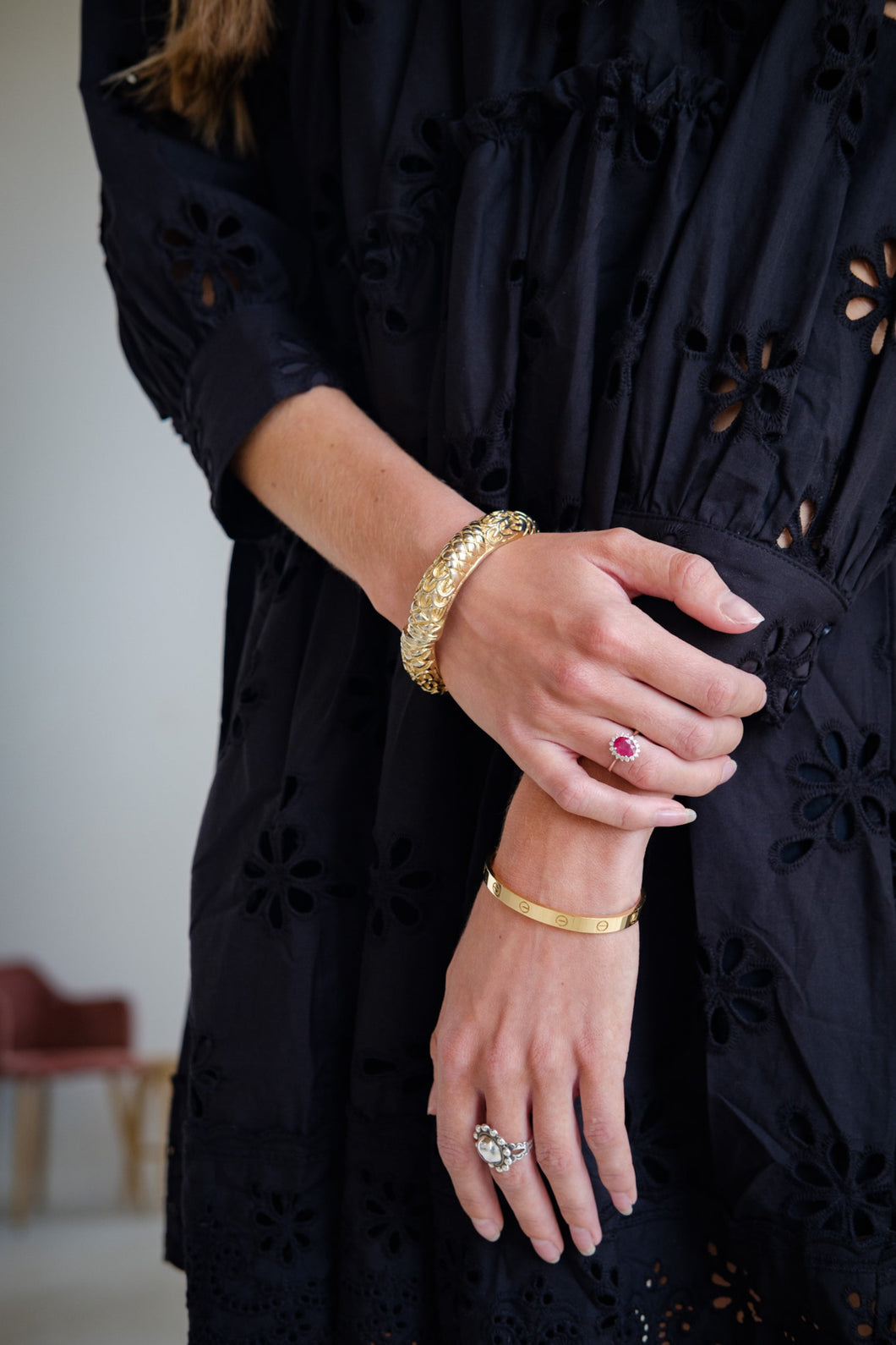 Chunky Gold Bangle Accessories Made in the deep south 