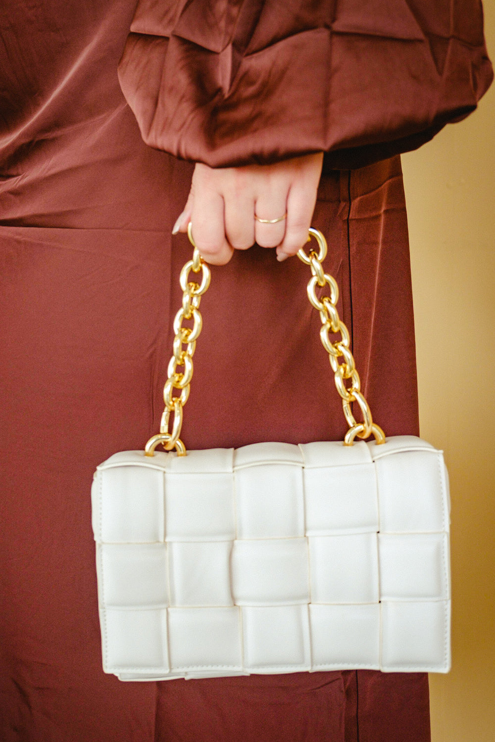 Bridget Woven Chain Bag Accessories Seven 1 Seven Ivory 