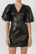 Load image into Gallery viewer, Sarah Faux Leather Dress Dresses Seven 1 Seven XS Black 
