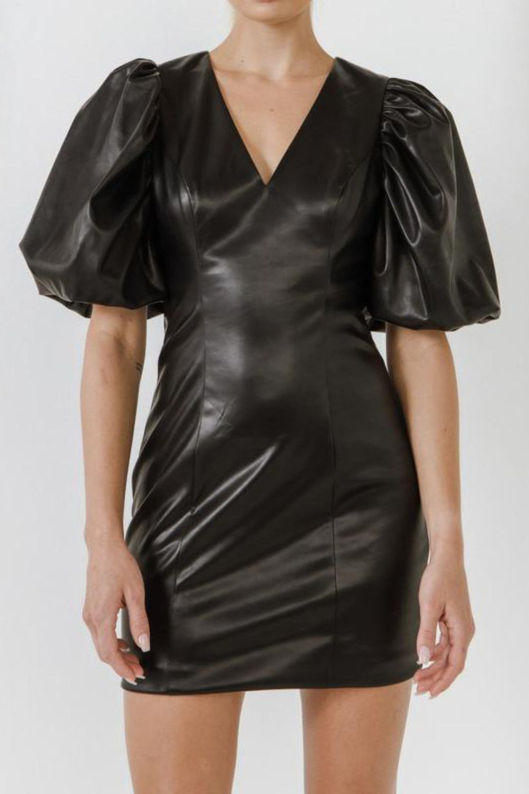 Sarah Faux Leather Dress Dresses Seven 1 Seven XS Black 