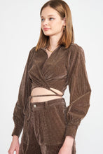 Load image into Gallery viewer, Route Corduroy Wrap Top Tops Seven 1 Seven 
